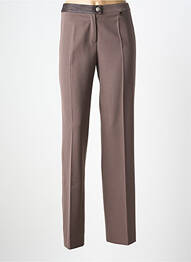 Pantalon droit stretch taille normale marron JUMFIL femme