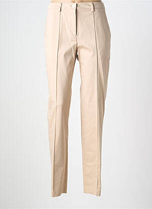 Pantalon slim tissage popeline taille normale beige JUMFIL femme
