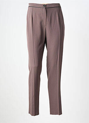 Pantalon droit stretch taille normale marron JUMFIL femme