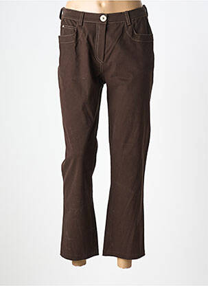 Pantalon 7/8 stretch taille normale marron JUMFIL femme