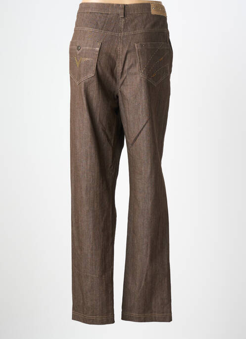Pantalon droit stretch taille normale marron JUMFIL femme