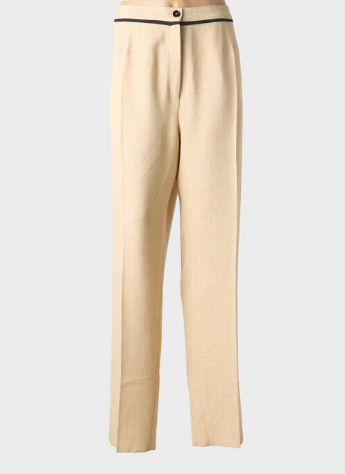 Pantalon droit tissage crêpe taille normale beige JUMFIL femme