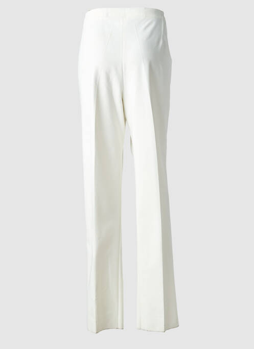 Pantalon droit fermeture zippée sous rabat boutonné taille normale blanc JUMFIL femme