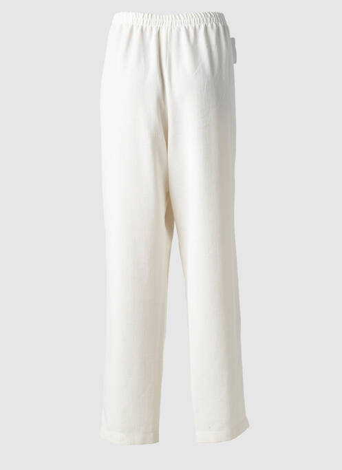 Pantalon droit tissage crêpe taille normale blanc JUMFIL femme