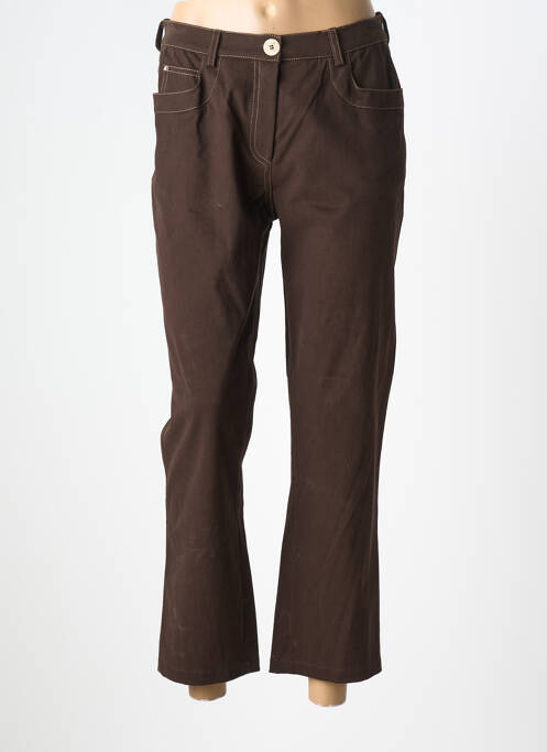 Pantalon 7/8 stretch taille normale marron JUMFIL femme