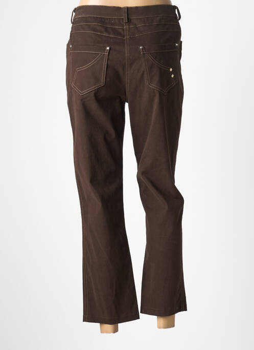 Pantalon 7/8 stretch taille normale marron JUMFIL femme