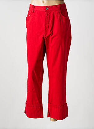 Pantacourt coupe droite taille normale rouge JUMFIL femme