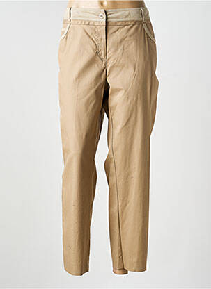 Pantalon droit stretch taille normale beige FUEGO WOMAN femme