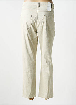 Pantalon 7/8 tissage popeline taille normale beige BRUNO SAINT HILAIRE femme