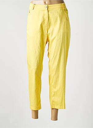 Pantalon 7/8 taille à pinces taille normale jaune JUMFIL femme