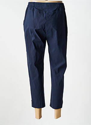 Pantalon 7/8 tissage popeline taille normale bleu JUMFIL femme