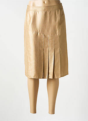Jupe mi-longue taille à pinces or JUMFIL femme