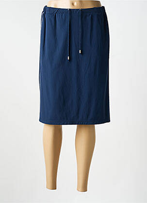 Jupe mi-longue stretch bleu MERI & ESCA femme