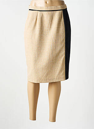 Jupe mi-longue taille à pinces beige JUMFIL femme