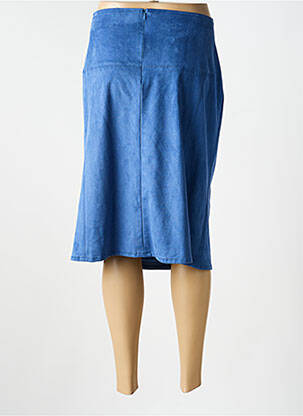 Jupe mi-longue taille à pinces bleu JUMFIL femme
