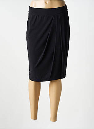 Jupe mi-longue coupe droite noir JUMFIL femme