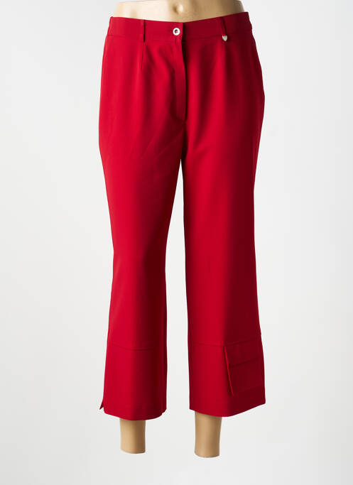 Pantacourt coupe droite taille haute rouge JUMFIL femme
