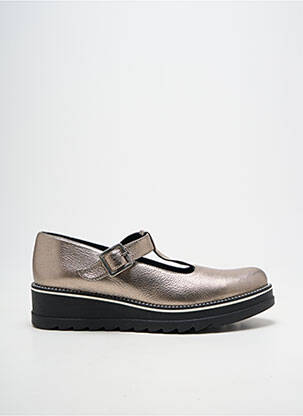 Derbies tissage satiné talon de 4 à 6cm argent ROSEWOOD femme