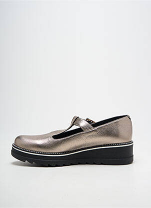 Derbies tissage satiné talon de 4 à 6cm argent ROSEWOOD femme