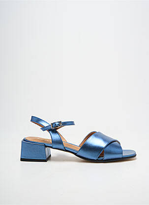 Sandales/nu pieds tissage satiné talon de 4 à 6cm bleu ROSEWOOD femme