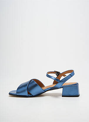 Sandales/nu pieds tissage satiné talon de 4 à 6cm bleu ROSEWOOD femme