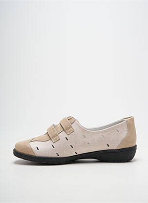 Chaussures de confort tissage satiné talon plat jusqu'à 3cm beige SUAVE femme