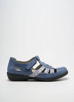 Chaussures de confort tissage satiné talon plat jusqu'à 3cm bleu SUAVE femme