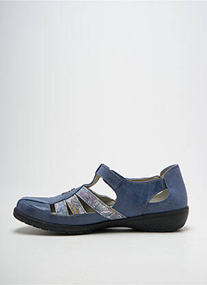 Chaussures de confort tissage satiné talon plat jusqu'à 3cm bleu SUAVE femme