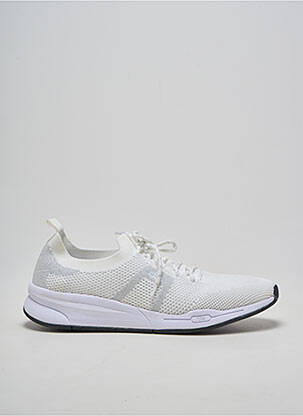 Baskets tissage satiné talon de 4 à 6cm blanc TBS femme