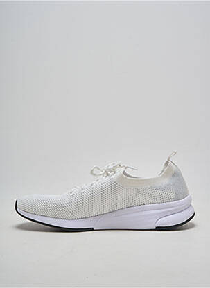 Baskets tissage satiné talon de 4 à 6cm blanc TBS femme