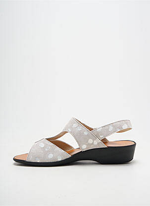 Sandales/nu pieds tissage satiné talon plat jusqu'à 3cm blanc LADY femme