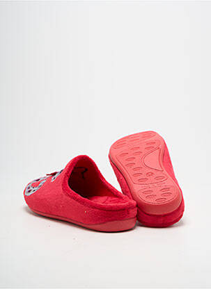 Chaussons/pantoufles bout rond talon plat jusqu'à 3cm rouge CM CONFORT femme