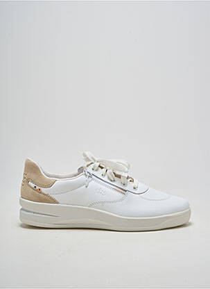Baskets fermeture zip et lacets talon de 4 à 6cm blanc TBS femme