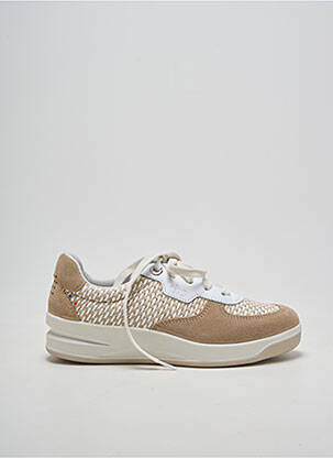 Baskets semelle amovible talon de 4 à 6cm beige TBS femme