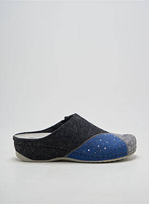 Chaussons/pantoufles bout rond talon de 4 à 6cm bleu ROHDE femme