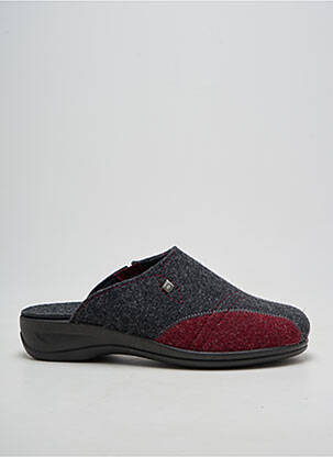 Chaussons/pantoufles bout rond talon de 4 à 6cm rouge ROHDE femme