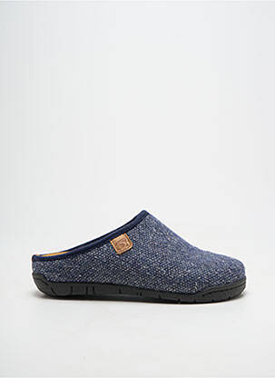 Chaussons/pantoufles bout rond talon de 4 à 6cm bleu ROHDE femme