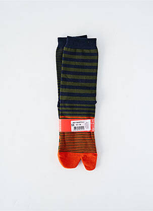 Chaussettes stretch orange BERTHE AUX GRANDS PIEDS homme