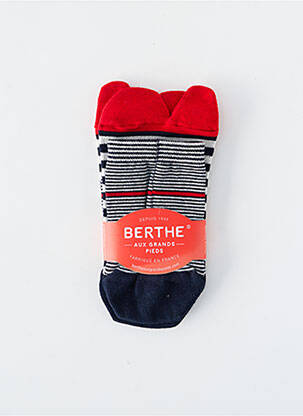 Chaussettes stretch rouge BERTHE AUX GRANDS PIEDS homme
