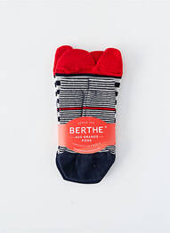 Chaussettes coutures renforcées rouge BERTHE AUX GRANDS PIEDS homme