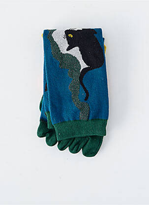 Chaussettes coutures renforcées vert BERTHE AUX GRANDS PIEDS femme