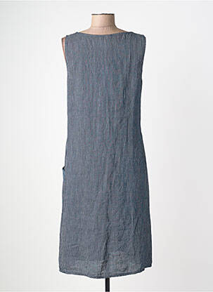 Robe mi-longue sans manche sans manche bleu QUATTRO femme