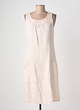 Robe mi-longue sans manche sans manche rose QUATTRO femme