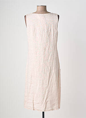Robe mi-longue sans manche sans manche rose QUATTRO femme