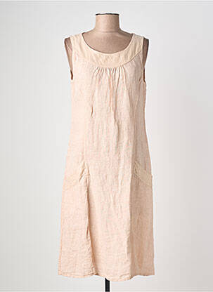 Robe mi-longue sans manche sans manche rose fonce QUATTRO femme