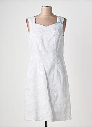 Robe mi-longue sans manche sans manche gris QUATTRO femme