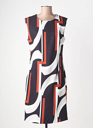 Robe mi-longue sans manche sans manche orange QUATTRO femme