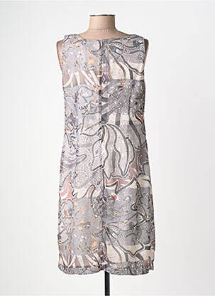 Robe courte sans manche sans manche marron QUATTRO femme