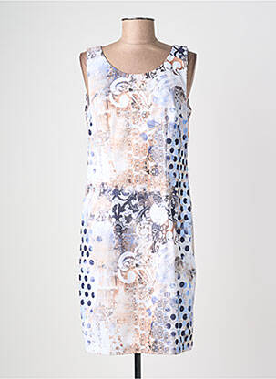 Robe mi-longue sans manche sans manche bleu QUATTRO femme