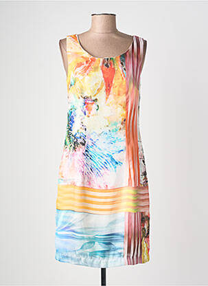 Robe courte sans manche sans manche jaune QUATTRO femme